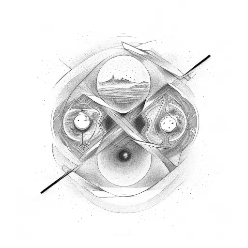 An Abstract Representation Of The Higher Self Merging With Celestial Bodies