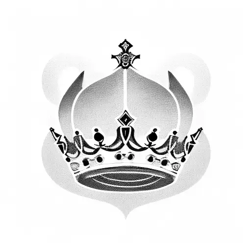 Crown With Cursive Letter R