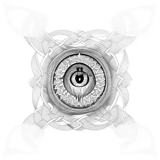 Eye And Celtic Patterns