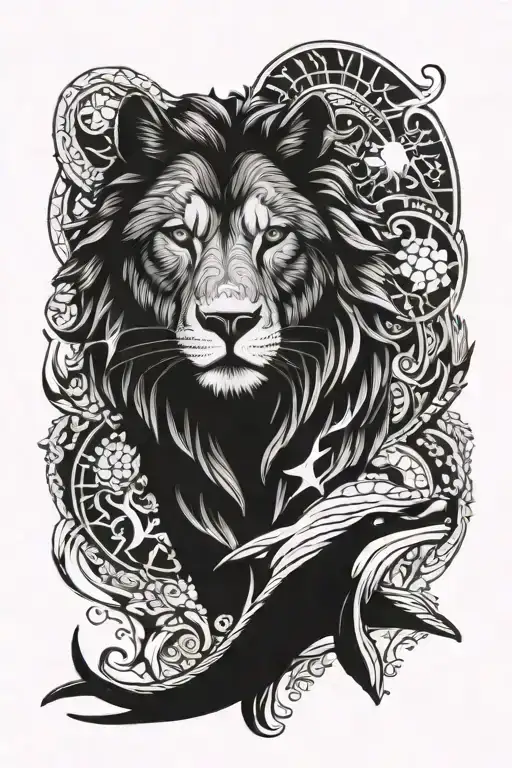 Wolf Lion Turtle Whale Fin