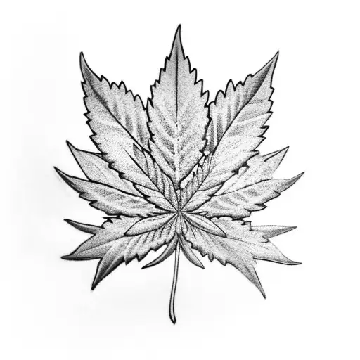 Weed Leaf With Dad Inside