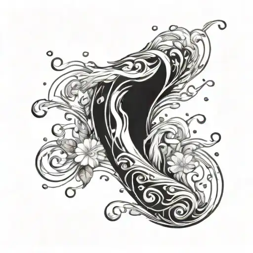 Water Flowing Around Arm Sleeve