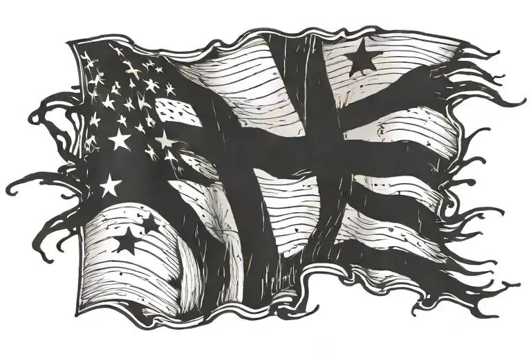 Straight Flag Written Inside