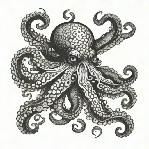 Octopus Line Art