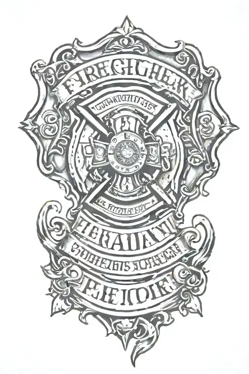 Firefighter Memorial Tattoo For Dad