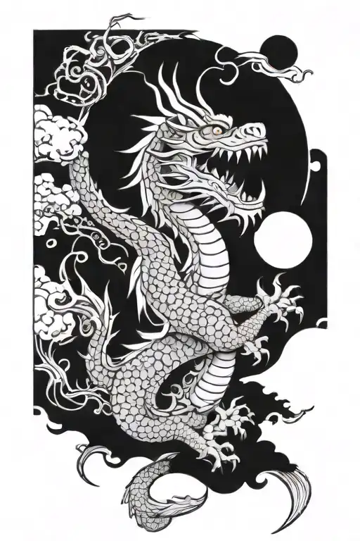 Dragon In Japanese Style