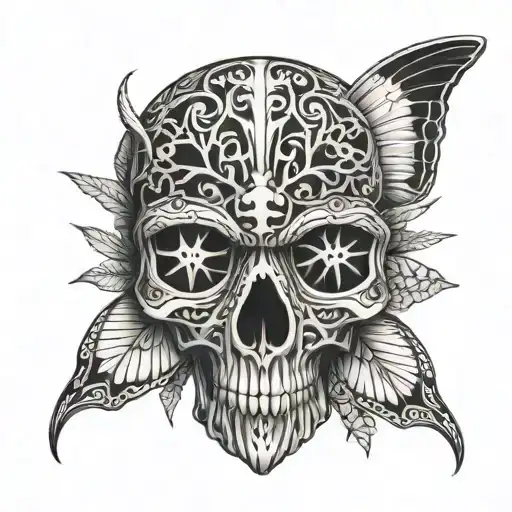 Skull Moth Like A Mask