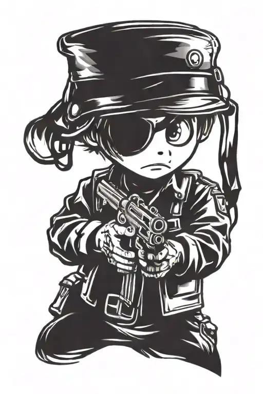 Traumatized Soldier Holding A Gun