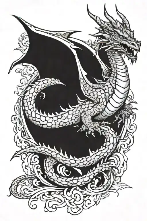 Dragon With An Inscription