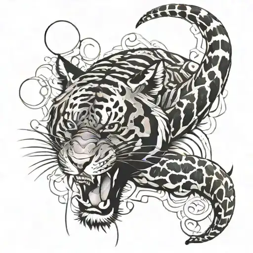 Snake And Tiger Emerging