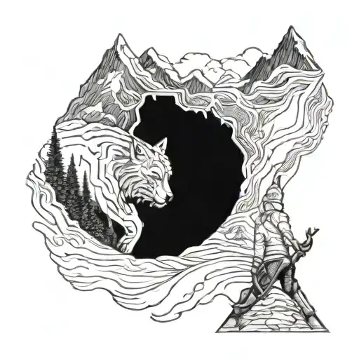 Nordic Ymir Lurking Behind A Mountain