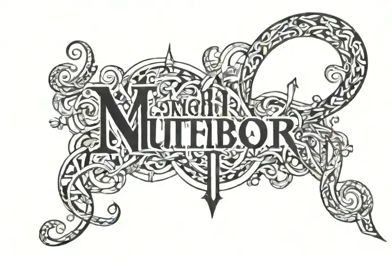 Roman Numbers And Name Intertwined