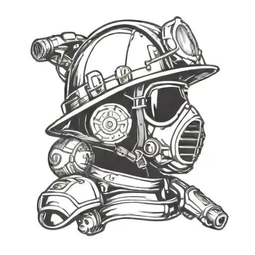 Mix Of French Firefighter Helmet And Motorcycle Helmet