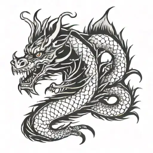 Japanese Dragon With Femine Face