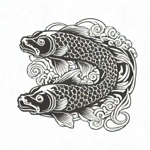 Ying And Yang Makes Koi Fish