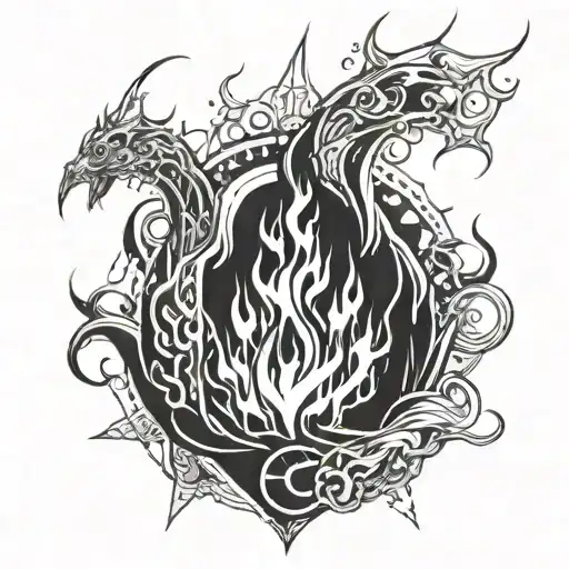 Cybercigilism Featuring Elements Fire Flames