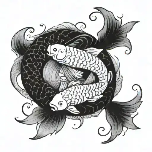 Ying And Yang Koi Fish
