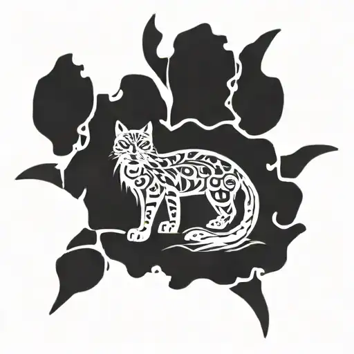 Cat Paw Print Snowflake Inside