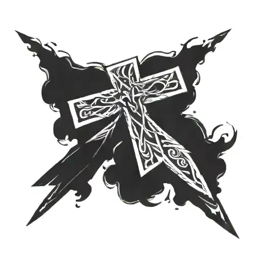 Cross With Roman Numeral Dates