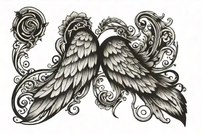 Wings With Quote Written