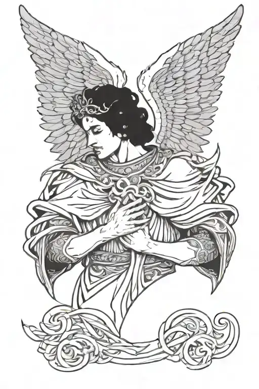 Fighting Good Angel Holding Hands