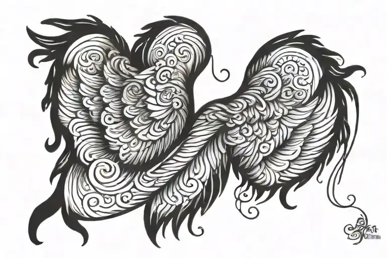 Wings With Quote Written