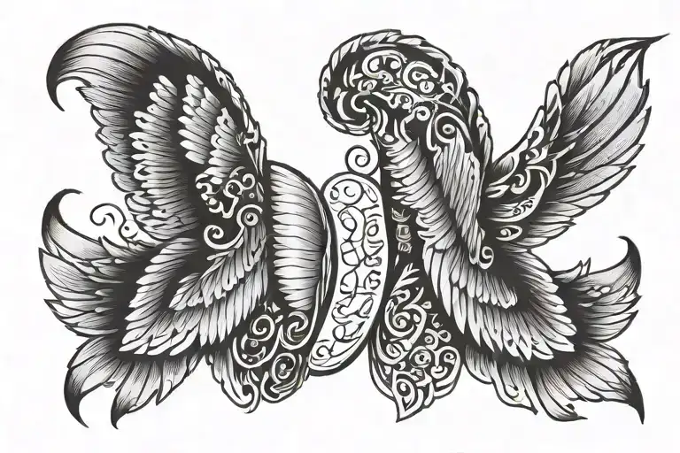 Wings With Quote Written