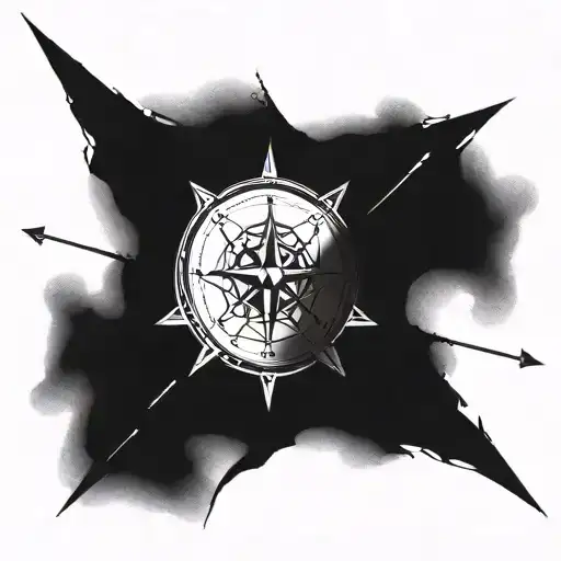 Compass Rose Next To A Compass That Represents Freedom To Know The World