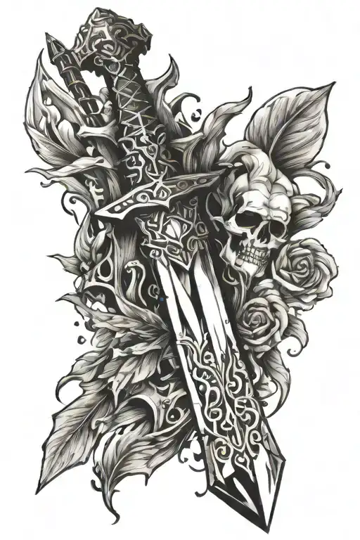 A Sword In The Form Of A Crystal With The Inscription Will On It