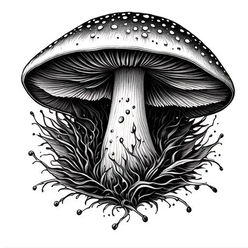 Psychedelic And Simple Mushroom