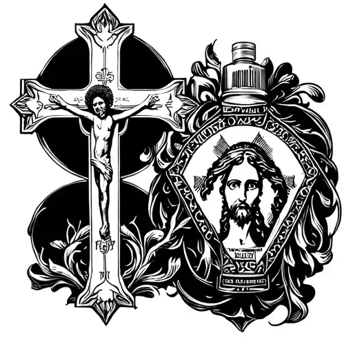 Jesus Cross And Cologne Cathedral