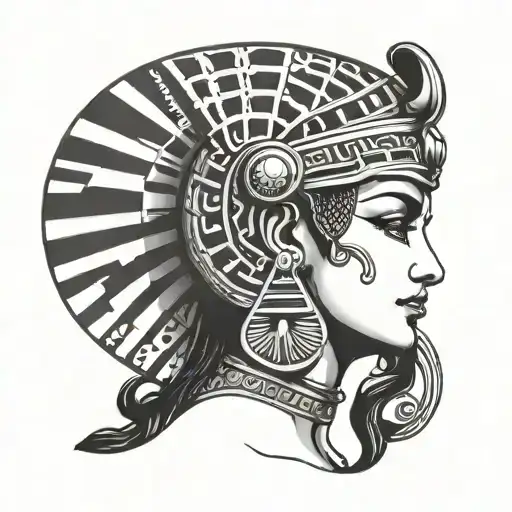 Beautiful Cleopatra Side Profile Chin Up