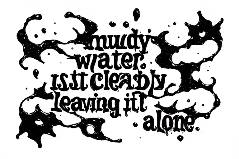 Simple Muddy Water Is Best Cleared By Leaving It Alone Quote