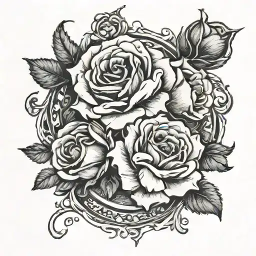 October 2Nd 1970 In Roman Numerals Surrounded By Roses