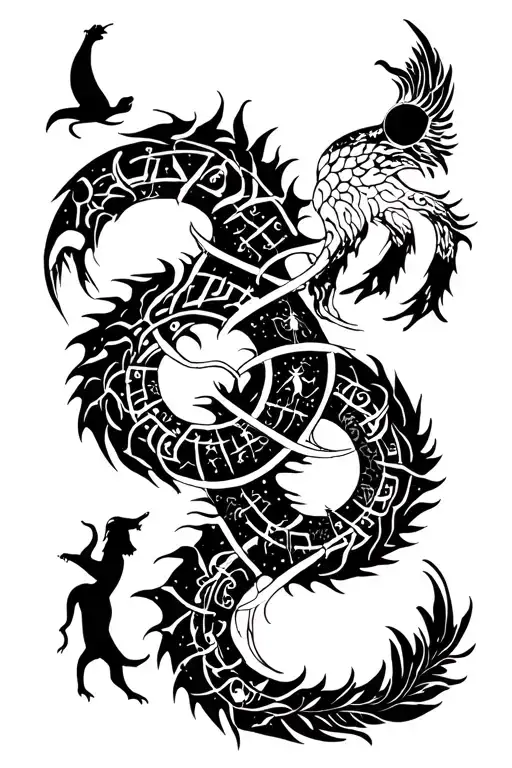 Island Tribel All Zodiac Signs Intertwined Within