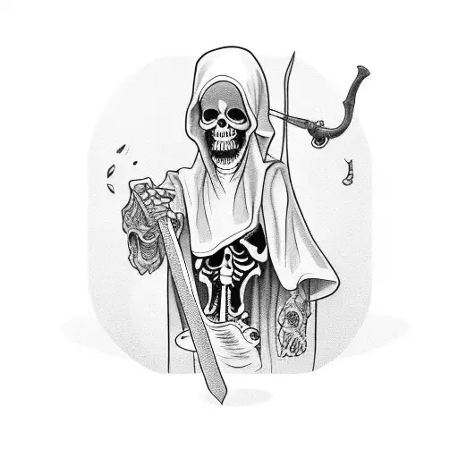 Grim Reaper Checking His Watch