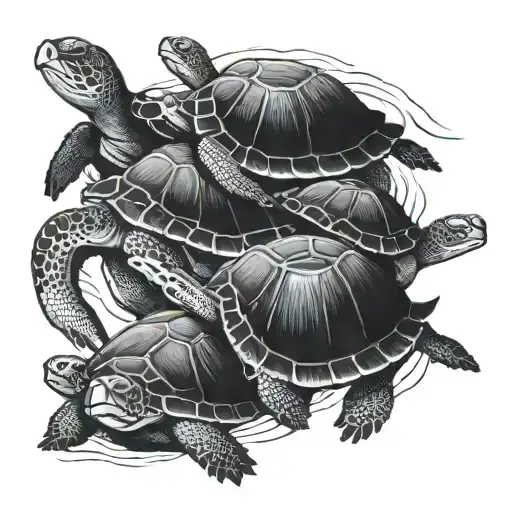 Turtle Family Of 4