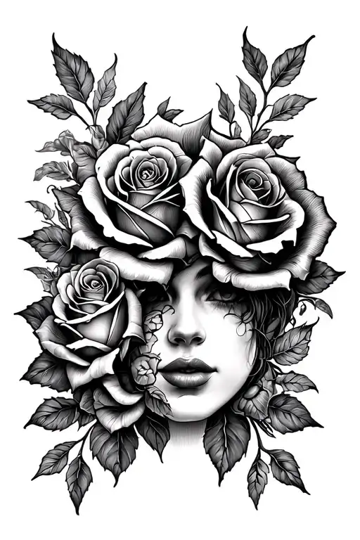 Double Face Roses Money And Letters