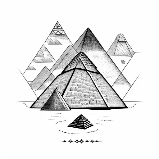 Egyptian Pharo With Pyramid And Rah