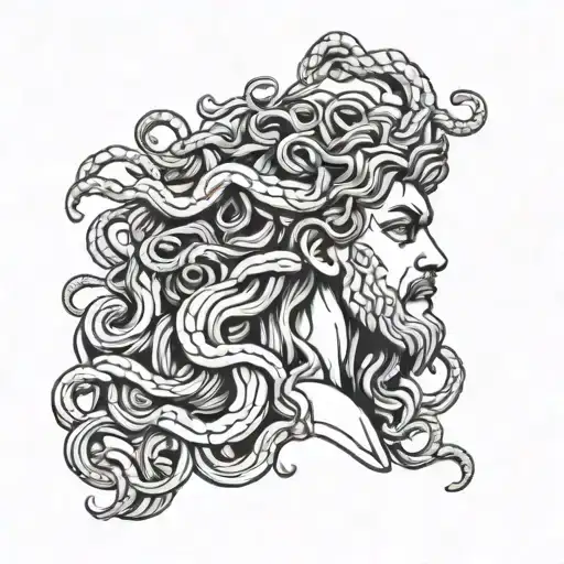 Medusa Holding Zeus's Head