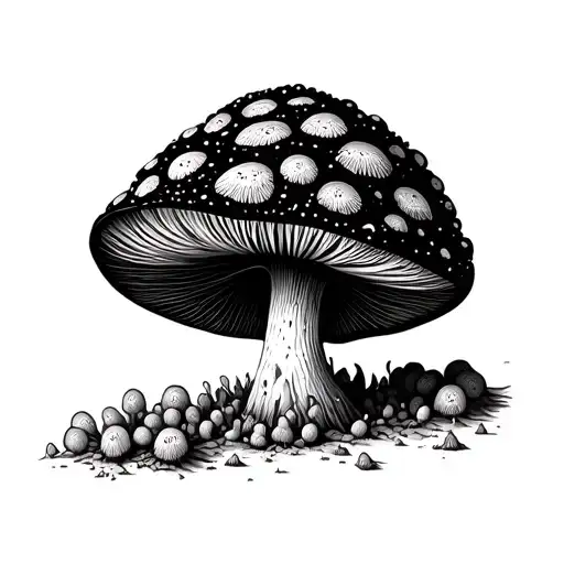 Psychedelic Mushroom Spores Forming