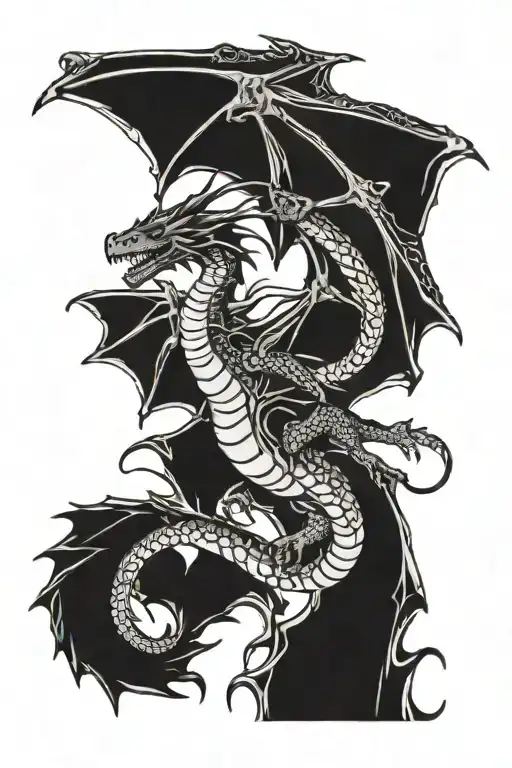 Dragon Flying On Stay Strong Man