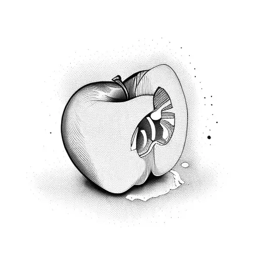 Bitten Apple With New York City Written