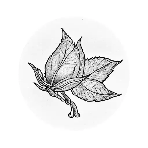 Daffodil Yin And Yang Sign Ash Tree Leaf