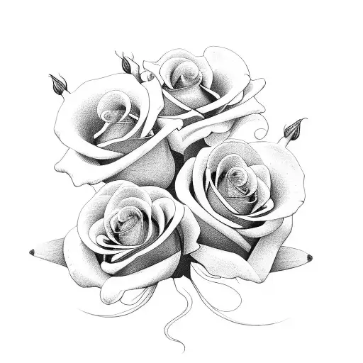 Roses And Lily With The Word Heavenly In The Stem