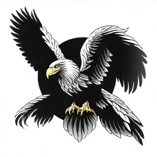 Eagle With A Hourglass