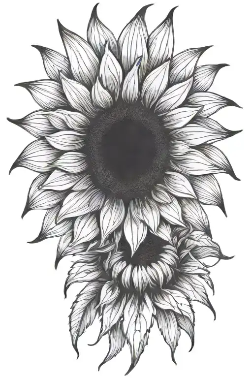 Human Turning Into A Sunflower