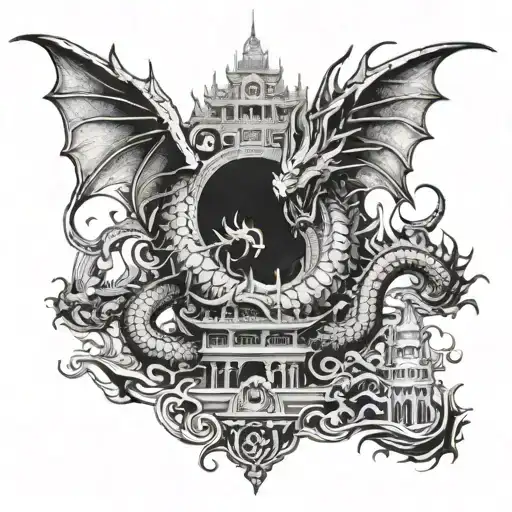 A Dragon And A Temple