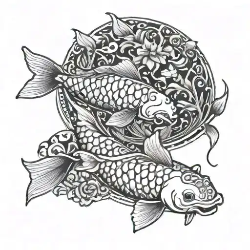 Worrier And Koi Fish
