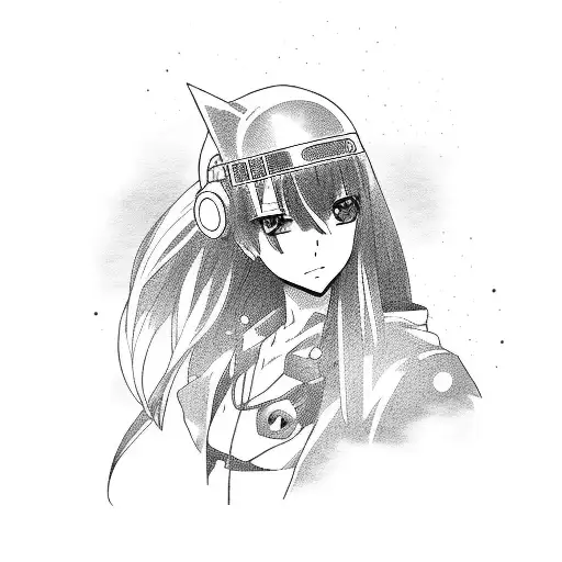 Anime Character In A Cyberpunk Setting